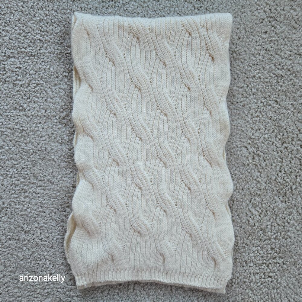 NWOT Nordstrom Cashmere Cable Knit Ivory Creme